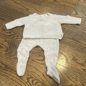 Zara two piece knit. Blue. Size 1-3 months.